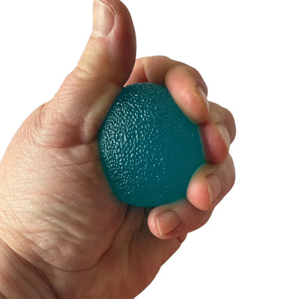 Hand Exerciser Stress Eggs in blue held in hand, designed for sensory and stress relief exercises.
