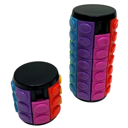 Slide & Rotate Puzzle - Twin Pack with colorful interlocking rotating pieces for engaging sensory and educational play.