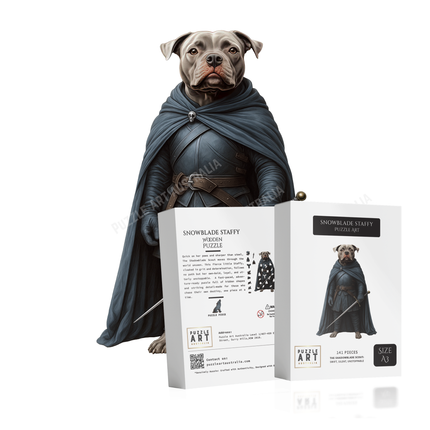 Snowblade Staffy Wooden Puzzle