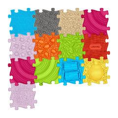 Large 2 Tactile Sensory floor mats set in bright colors with varied textures for sensory play and developmental skills.
