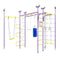 Monkey Bars Swedish Explorer Bundle - No Drill indoor playset with swings, climbing nets, and a punching bag for active kids.