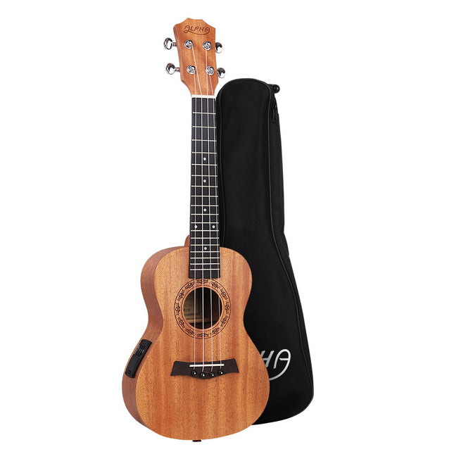 Alpha 26" Ukulele Equaliser Natural Mahogany Tenor Beginner Gift w/ Bag Dropshipzone