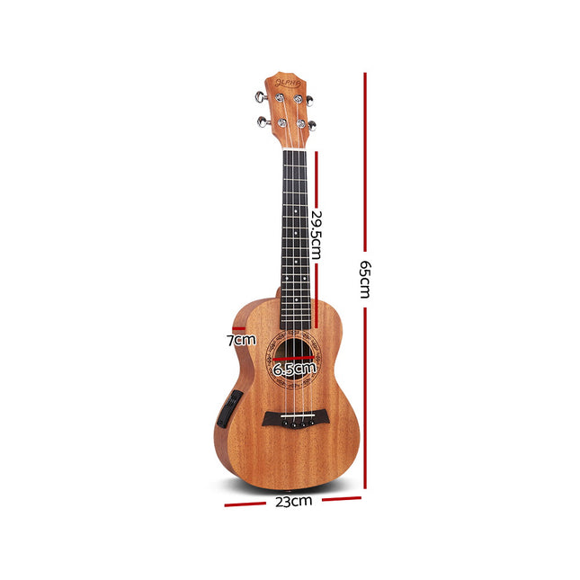 Alpha 26" Ukulele Equaliser Natural Mahogany Tenor Beginner Gift w/ Bag Dropshipzone