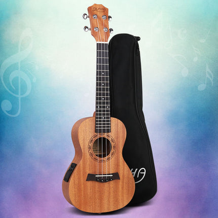 Alpha 26" Ukulele Equaliser Natural Mahogany Tenor Beginner Gift w/ Bag Dropshipzone