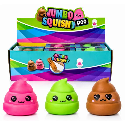 Squishy Jumbo Poo colorful sensory squishy toys in pink green and brown