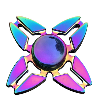 Colourful Four Claw Style Metal Fidget Spinner - Sensory Circle