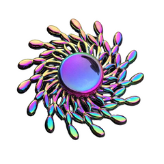 Colourful Rice Metal Fidget Spinner with vibrant rainbow finish, designed to calm, connect and support sensory needs.