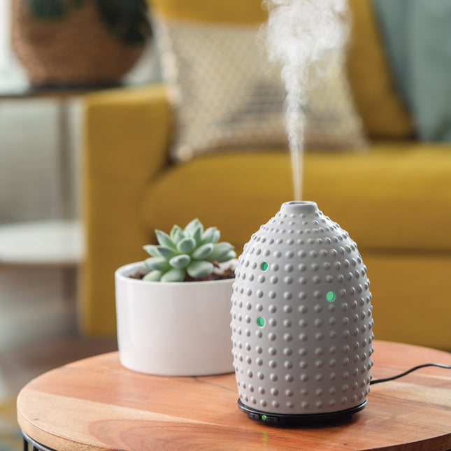 Gray Hobnail Ultrasonic Aroma Diffuser Dropshipzone