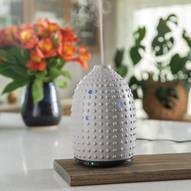 Gray Hobnail Ultrasonic Aroma Diffuser Dropshipzone