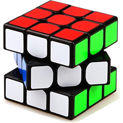 3x3 cube, speed cube, professional, smooth, suitable for competition partially scrambled with red, white, green sides visible