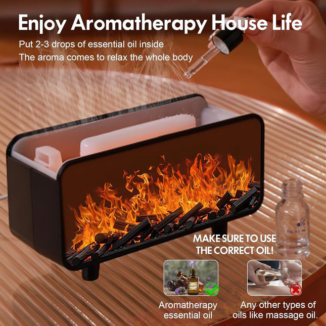 3-in-1 Ultrasonic Air Diffuser, Aromatherapy Humidifier, Auto Shut-Off, Cool Mist, Electric Humidifier for Bedroom with 7 Colored Lights, Gift for Home or Office Dropshipzone