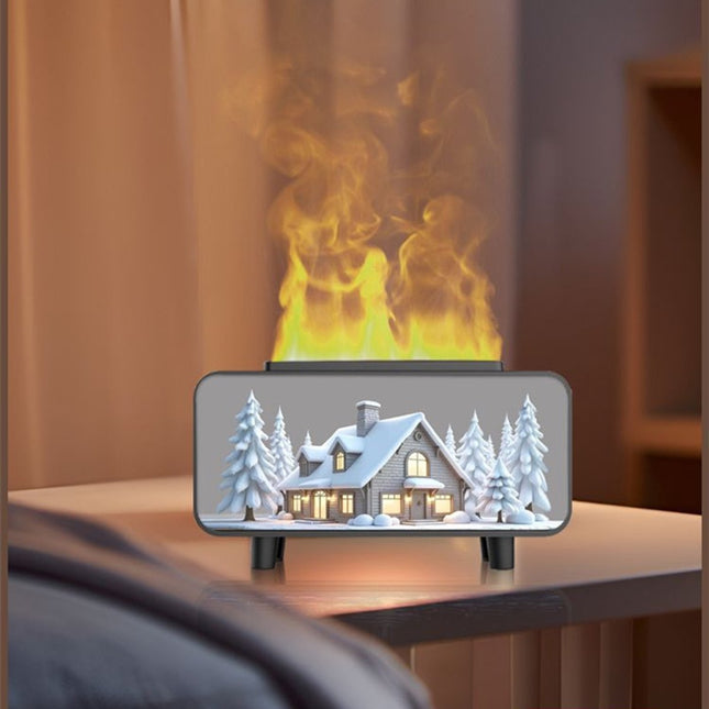 Snow House 3-in-1 Humidifier - Aromatherapy - Bedroom - Automatic Fragrance Diffuser - Mood Lighting - 7 Colors - Halloween Decoration - Christmas Gifts - For Home/Office - Wit Dropshipzone