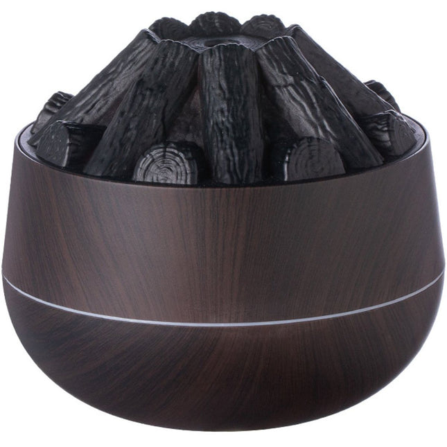 Aromatherapy Air Humidifier - Flame Effect Aromatherapy Diffuser - 300ml - Bedroom Humidifier - Campfire Shape - Small Ultra-Quiet USB Portable Humidifier for Home and Office (Dark) Dropshipzone