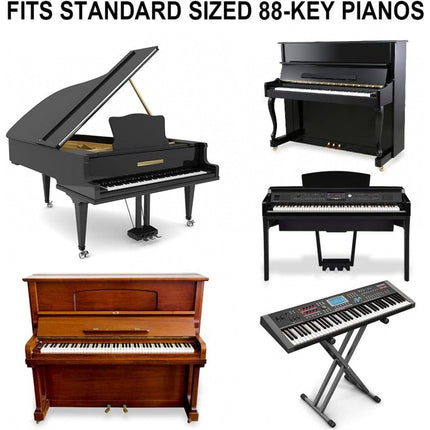 Removable Silicone Piano Stickers - 88 Keys - Key Guide - Keyboard Stickers - Reusable - Learn Music Notes Easily - Learn to Play Strip - Includes Storage Box - For Beginners Dropshipzone
