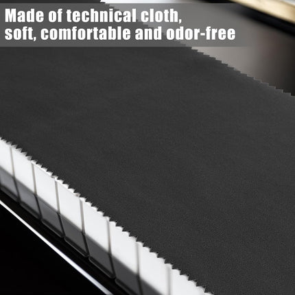 Piano Keyboard Dust Cover - Keyboard Protective Cover - Piano Dust Cover - Suitable for 88 Keys - Universal - Piano Protector - for Digital Electric Piano - for Electronic Keyboard, Digital Piano - Black Dropshipzone