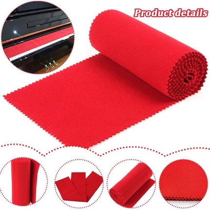 Piano Keyboard Dust Cover - Keyboard Protective Cover - Piano Dust Cover - Suitable for 88 Keys - Universal - Piano Protector - for Digital Electric Piano - for Electronic Keyboard, Digital Piano - Red Dropshipzone