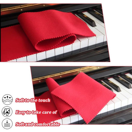 Piano Keyboard Dust Cover - Keyboard Protective Cover - Piano Dust Cover - Suitable for 88 Keys - Universal - Piano Protector - for Digital Electric Piano - for Electronic Keyboard, Digital Piano - Red Dropshipzone