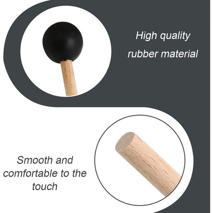 1 pair - Drumsticks - Mallets Sticks - Mallets - Wooden xylophone sticks - - hollow drumsticks - wooden percussion sticks with wooden handle - rhythm sticks - for glockenspiel, wooden block, percussion instruments - 18.7 cm - black Dropshipzone