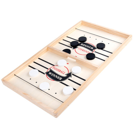 Hockey Table Game, Wooden Fast Sling Puck Game, Super Football Table Compatible with Sports Games, helping families thrive.