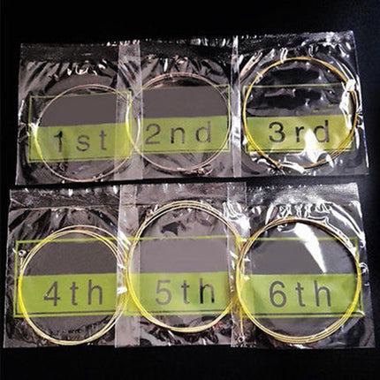 Guitar Strings - 6 Strings - Rust Resistant and Durable - Clear Tone - Folk Guitar Strings - Folk Guitar Steel Strings (Copper Strings) Dropshipzone