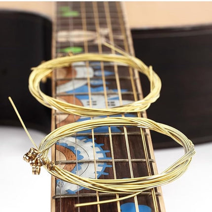 Guitar Strings - 6 Strings - Rust Resistant and Durable - Clear Tone - Folk Guitar Strings - Folk Guitar Steel Strings (Copper Strings) Dropshipzone