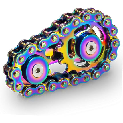Metal Fidget Spinner Toys for Teens Boys Adults Bike Chain Roller Gadgets ADHD Figette Anxiety Stress Relief Items Quiet Figet Desk Offices EDC Men Easter Baske