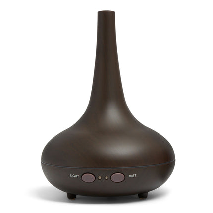Essential Oil Diffuser Ultrasonic Humidifier Aromatherapy LED Light 200ML 3 Oils - Dark Wood Grain Dropshipzone