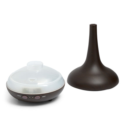 Essential Oil Diffuser Ultrasonic Humidifier Aromatherapy LED Light 200ML 3 Oils - Dark Wood Grain Dropshipzone