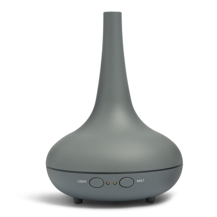 Essential Oil Diffuser Ultrasonic Humidifier Aromatherapy LED Light 200ML 3 Oils - Matte Grey Dropshipzone
