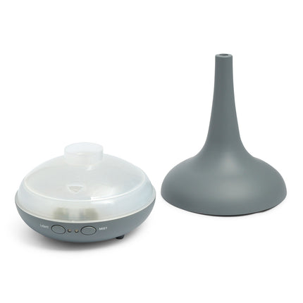 Essential Oil Diffuser Ultrasonic Humidifier Aromatherapy LED Light 200ML 3 Oils - Matte Grey Dropshipzone