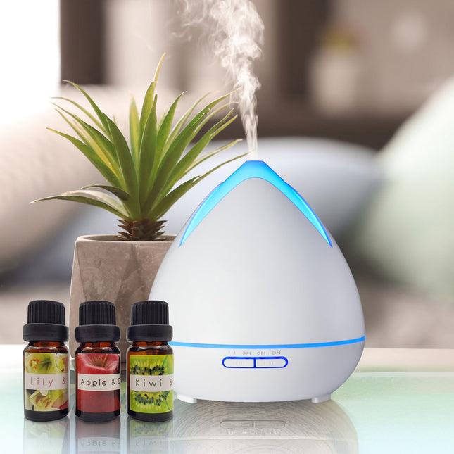 Essential Oils Ultrasonic Aromatherapy Diffuser Air Humidifier Purify 400ML - White Dropshipzone