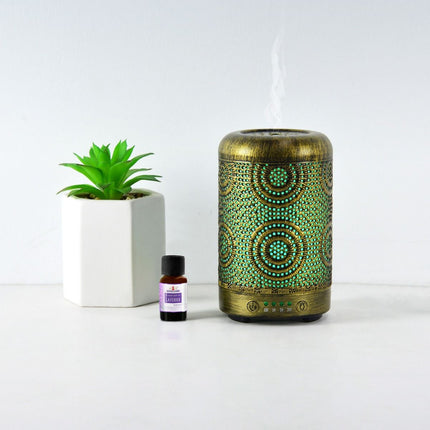 activiva 100ml Metal Essential Oil and Aroma Diffuser-Vintage Gold Dropshipzone