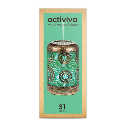 activiva 100ml Metal Essential Oil and Aroma Diffuser-Vintage Gold Dropshipzone