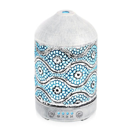 activiva 100ml Metal Essential Oil and Aroma Diffuser-Vintage White Dropshipzone