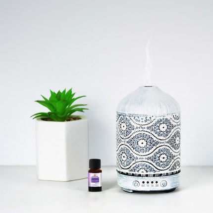 activiva 100ml Metal Essential Oil and Aroma Diffuser-Vintage White Dropshipzone