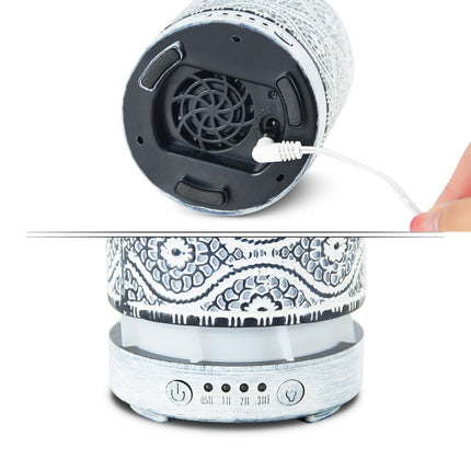 activiva 100ml Metal Essential Oil and Aroma Diffuser-Vintage White Dropshipzone
