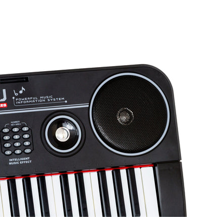 61-Key Electronic Learning Piano Keyboard, Light-Up Keys, LCD Display, with Music Stand Holder Dropshipzone