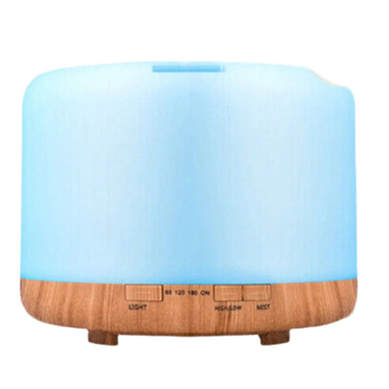 Aroma Aromatherapy Diffuser LED Oil Ultrasonic Air Humidifier Purifier 500ML Wood Grain - Sensory Circle