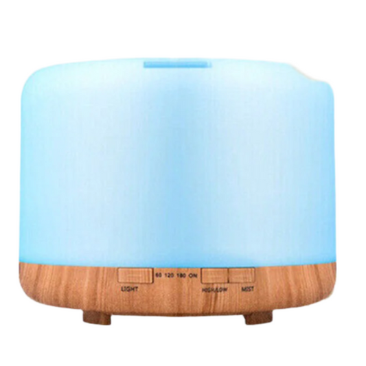 Aroma Aromatherapy Diffuser LED Oil Ultrasonic Air Humidifier Purifier 500ML Wood Grain