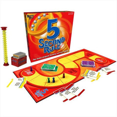 5 Second Rule Board Game with timer, colorful board, cards, and playing pieces, helping families thrive with tools to calm connect support