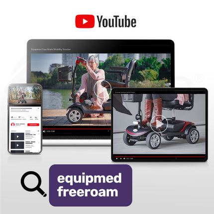 EQUIPMED Mobility Scooter Electric Motorised Power Portable 4 Wheel Folding - Sensory Circle