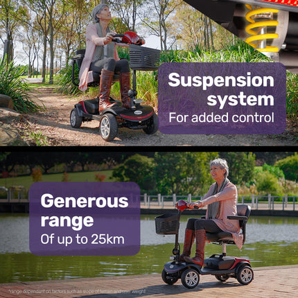 EQUIPMED Mobility Scooter Electric Motorised Power Portable 4 Wheel Folding - Sensory Circle