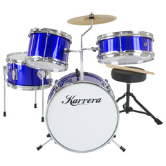 Karrera Children's 4pc Drum Kit - Blue Dropshipzone
