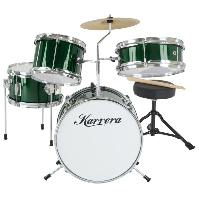 Karrera Children's 4pc Drumkit - Green Dropshipzone