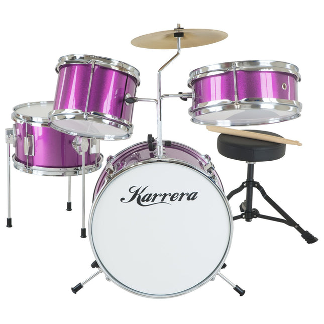 Karrera Childrens 4pc Drum Kit - Purple Dropshipzone