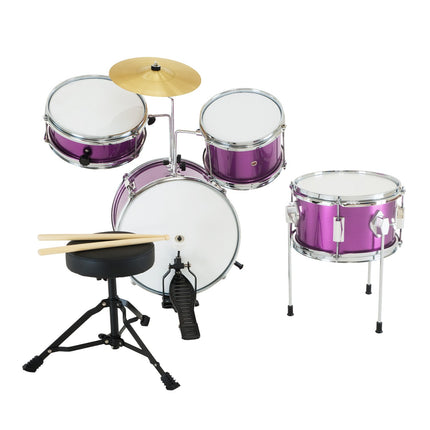 Karrera Childrens 4pc Drum Kit - Purple Dropshipzone
