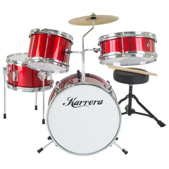 Karrera Children's 4pc Drum Kit - Red Dropshipzone