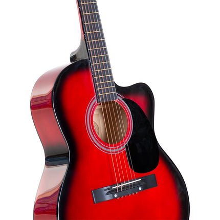 Karrera Acoustic Cutaway 40in Guitar - Red Dropshipzone