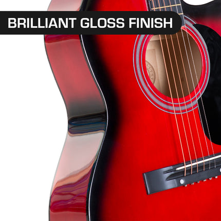 Karrera Acoustic Cutaway 40in Guitar - Red Dropshipzone