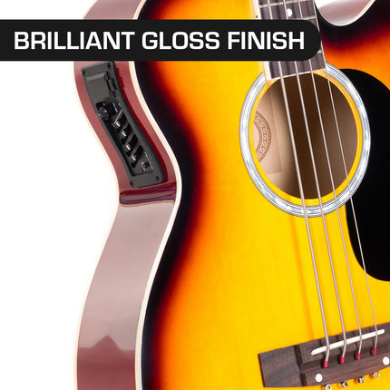 Karrera 43in Acoustic Bass Guitar Sunburst Dropshipzone